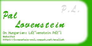 pal lovenstein business card
